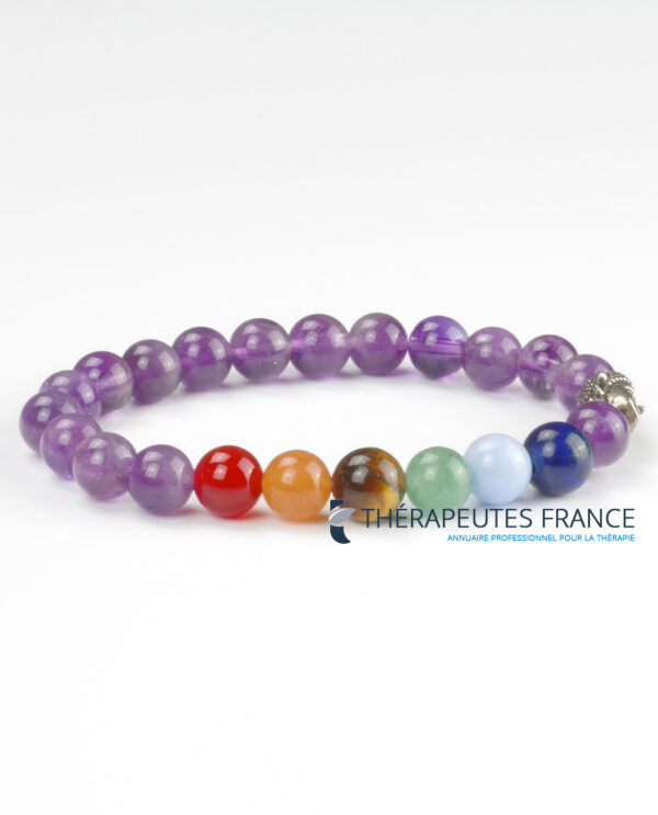 Bracelet 7 chakras & Améthyste