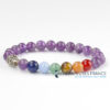 Bracelet 7 chakras & Améthyste