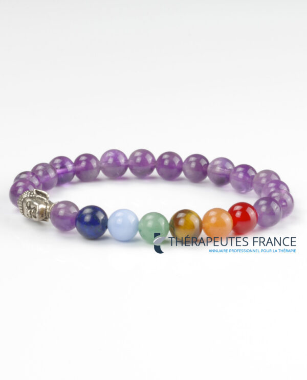 Bracelet 7 chakras & Améthyste