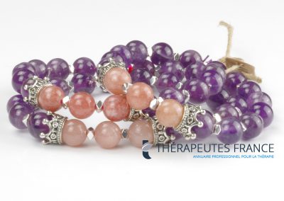 Bracelet amethyste pierre de lune