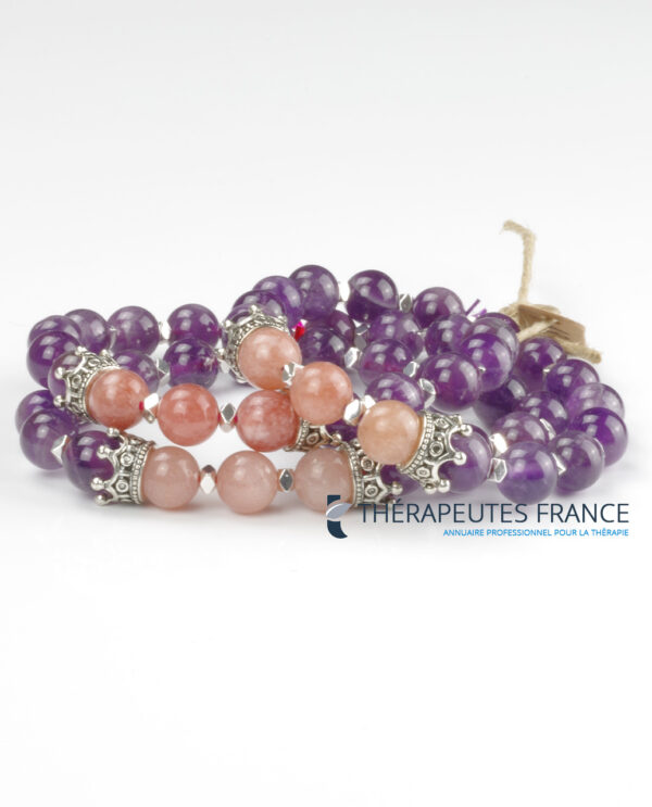 Bracelet amethyste pierre de lune