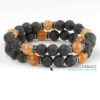 Bracelet diffuseur - Pierre de lave & Cornaline