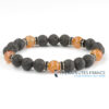 Bracelet diffuseur - Pierre de lave & Cornaline