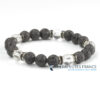 Bracelet diffuseur - pierre de lave & cristal de roche