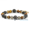 Bracelet diffuseur pierre de lave, œil de tigre