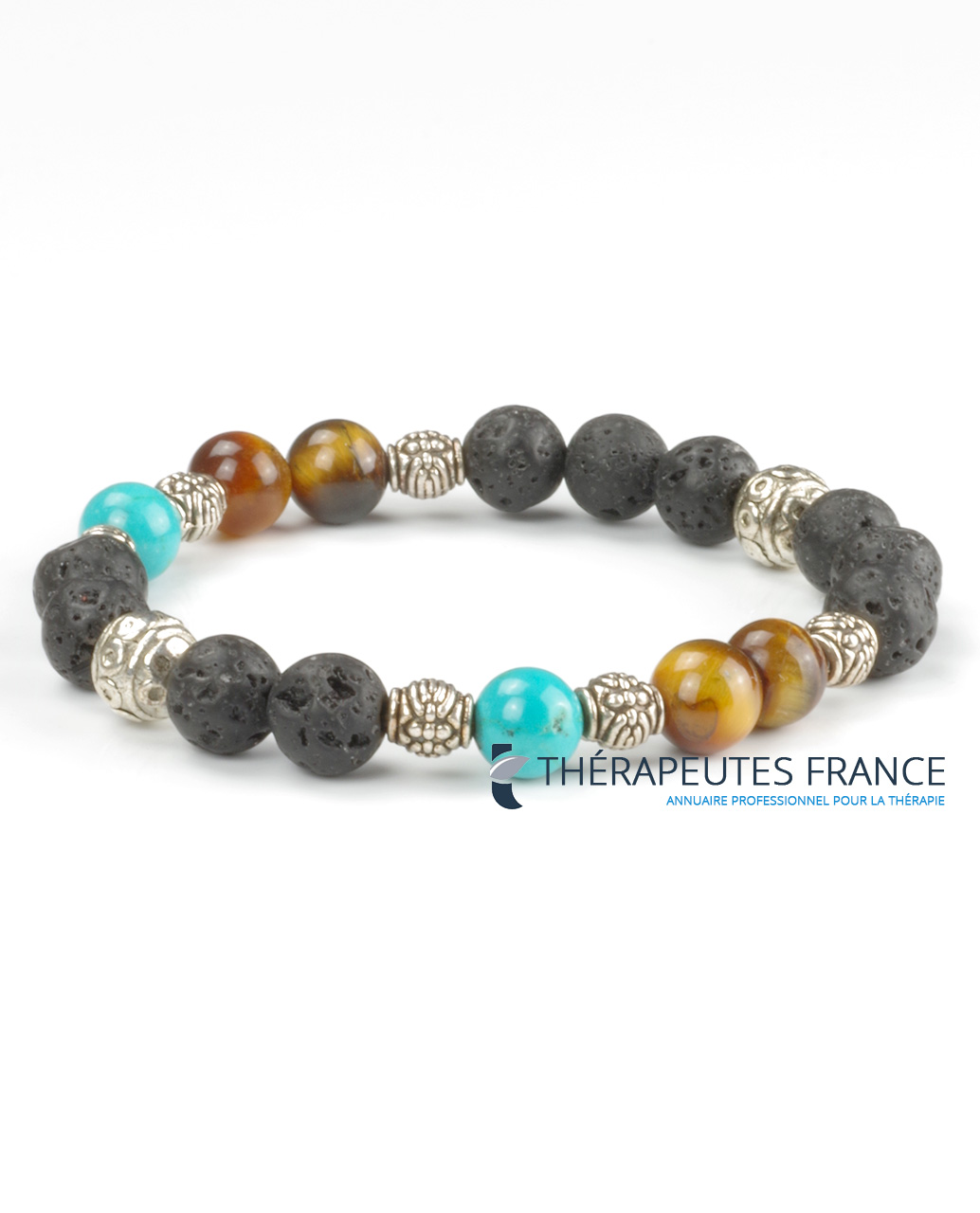 Bracelet Oeil de tigre et Turquoise