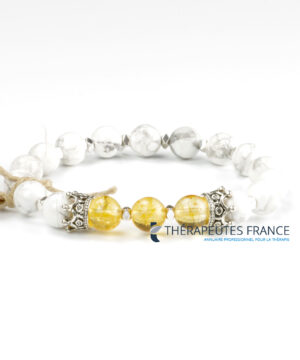 Bracelet howlite citrine