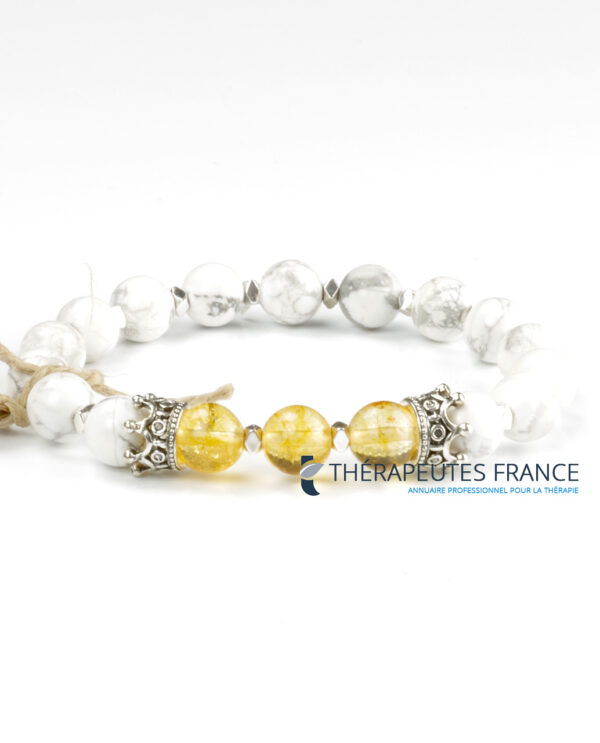 Bracelet howlite citrine