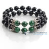 Bracelet obsidienne & malachite