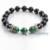 Bracelet obsidienne & malachite