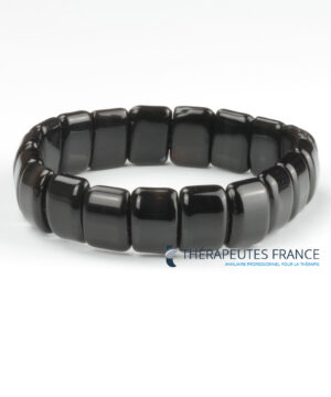 Bracelet onyx pierre plaquette