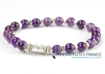 Bracelet perles amethyste