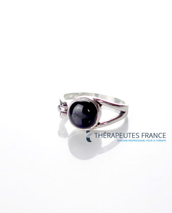 bague agate noire