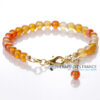 cornaline naturelle 6mm avec fermoir