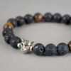 Bracelet diffuseur panthère - pierre de lave et oeil de tigre