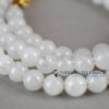 Bracelet pierre de lune 6mm avec fermoir