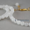 Bracelet pierre de lune 6mm avec fermoir