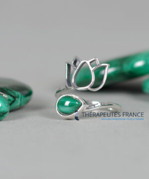 Bague malachite argent- 925