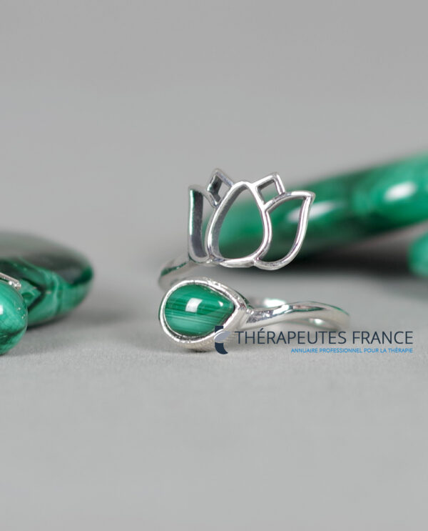 Bague malachite argent- 925