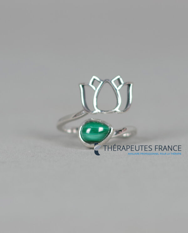 Bague malachite argent- 925