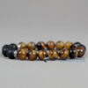bracelet agate noire oeil de tigre