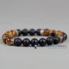 Bracelet œil de tigre & agate noire