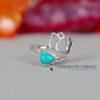 bague turquoise de chine argent 925
