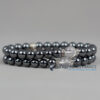 Bracelet en hématite & cristal de roche