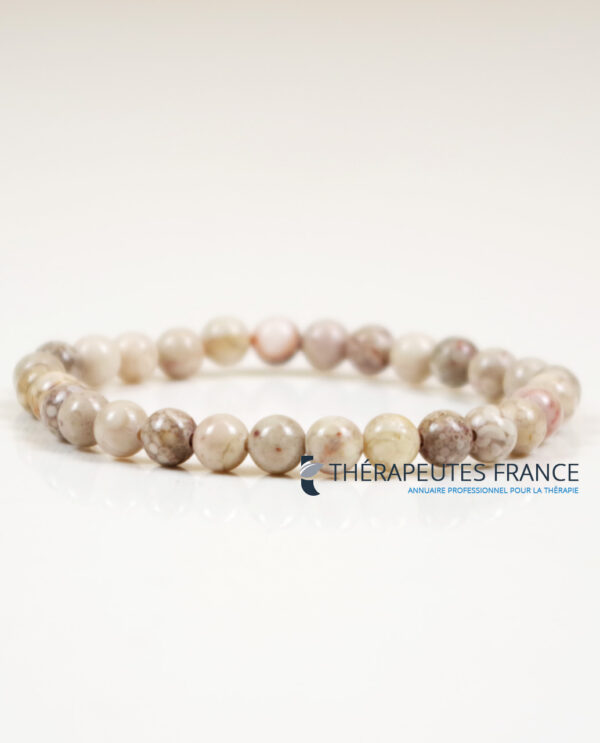 Bracelet agate fossile