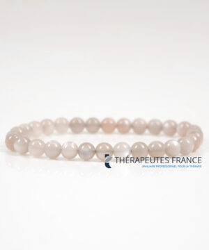 bracelet pierre de lune grise 6mm