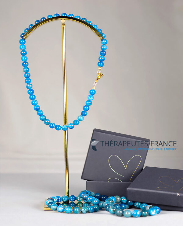 collier apatite bleue et bracelet 2