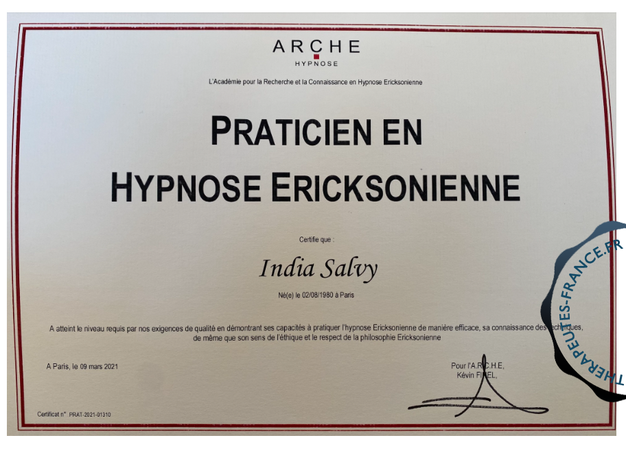 Praticienne en Hypnose ericksonienne