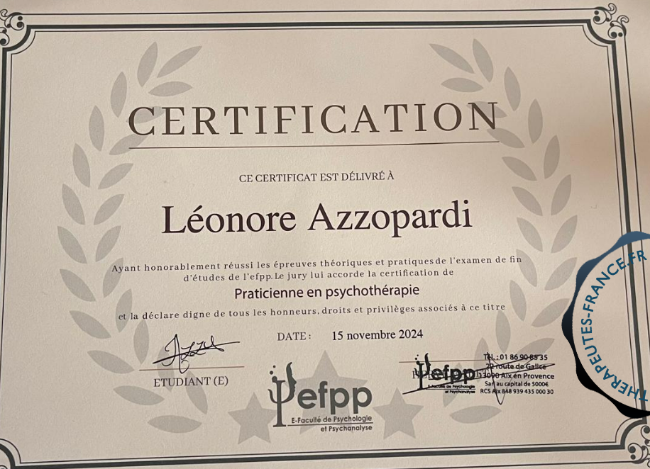 Praticienne en Psychothérapie