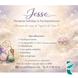 Jessica ELIXANDER Thérapeute holistique et psychopraticienne  : Pas-de-Calais à Bours
