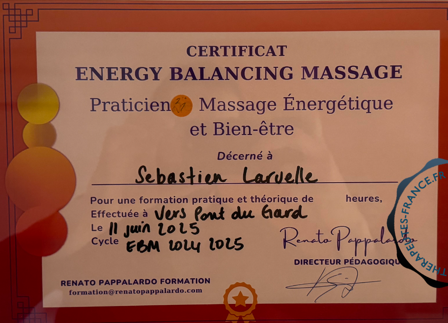 Praticien Massage &eacute;nerg&eacute;tique et Bien-&ecirc;tre