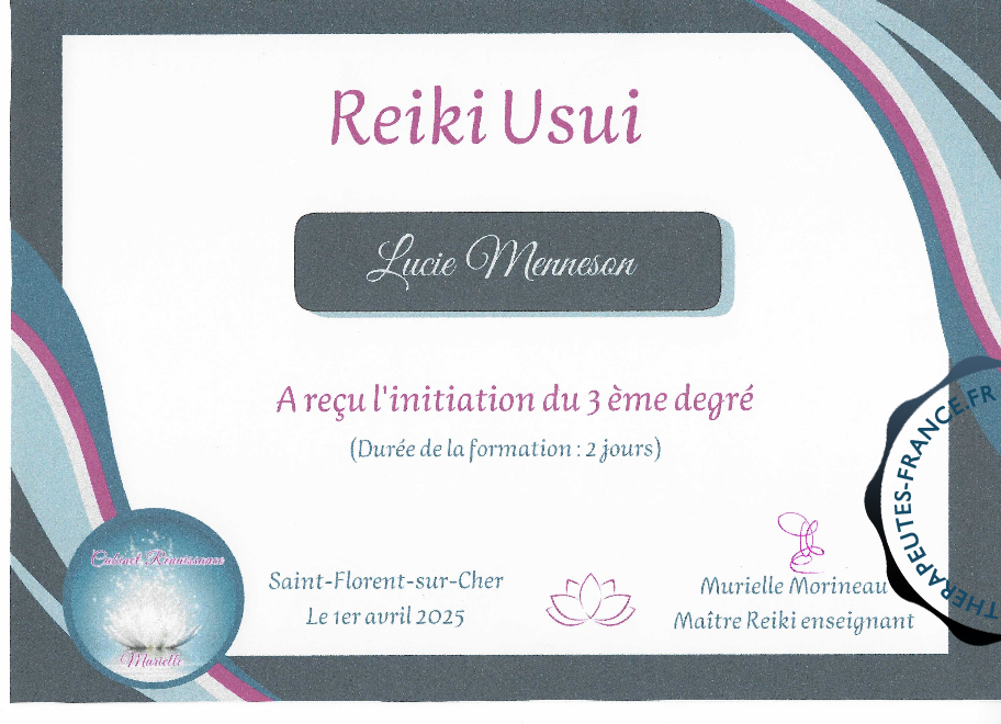 Ma&icirc;tre Reiki