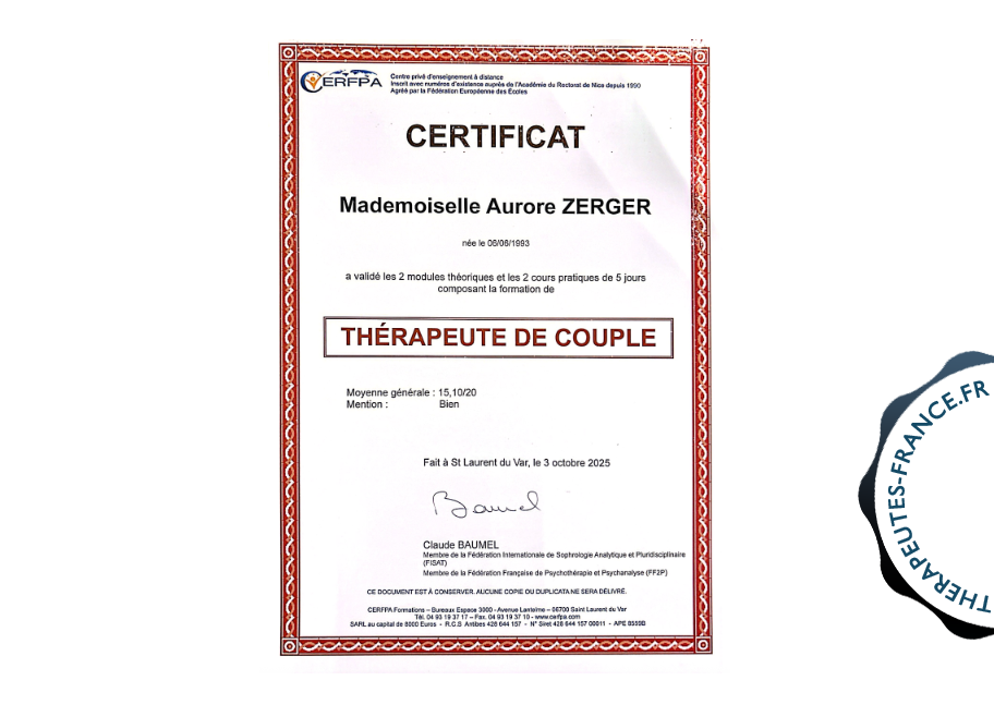 Th&eacute;rapie de couple