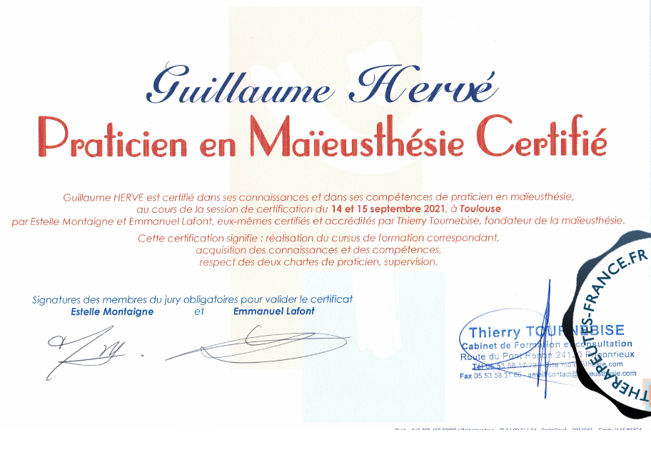 Psychopraticien en Ma&iuml;eusth&eacute;sie