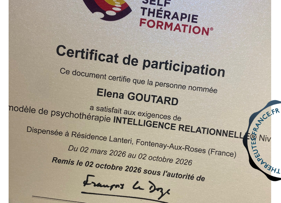 Intelligence Relationnelle, Self Th&eacute;rapie Formation